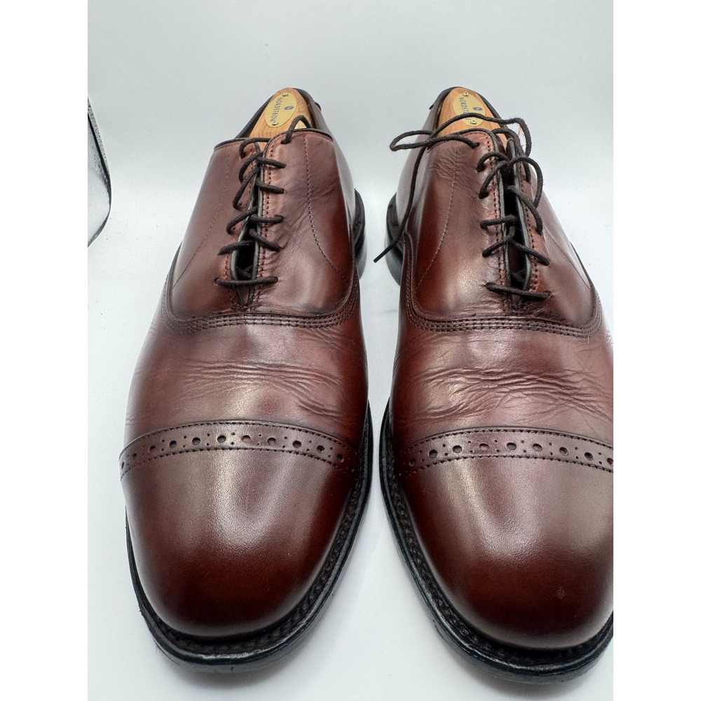 Allen Edmonds Byron Chili Leather Cap Toe Oxford Mens 9.5 3E Wide 2034 Shoes